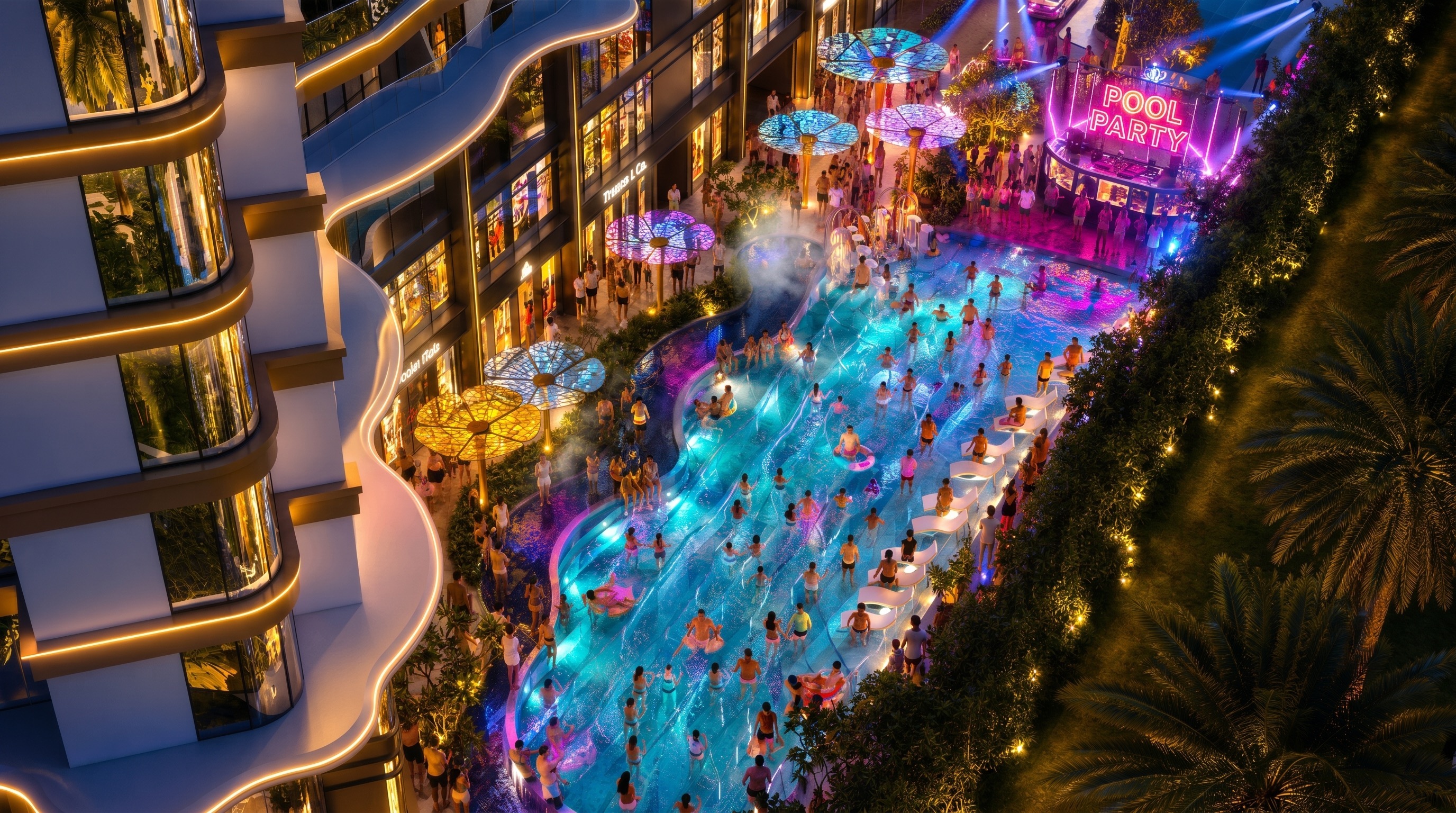 Hình ảnh kỹ thuật trải nghiệm Pool Party